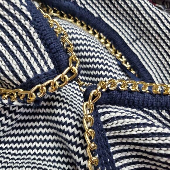 Atmosphere XS Navy Stripe Cardigan Sweater - Picture 8 of 9